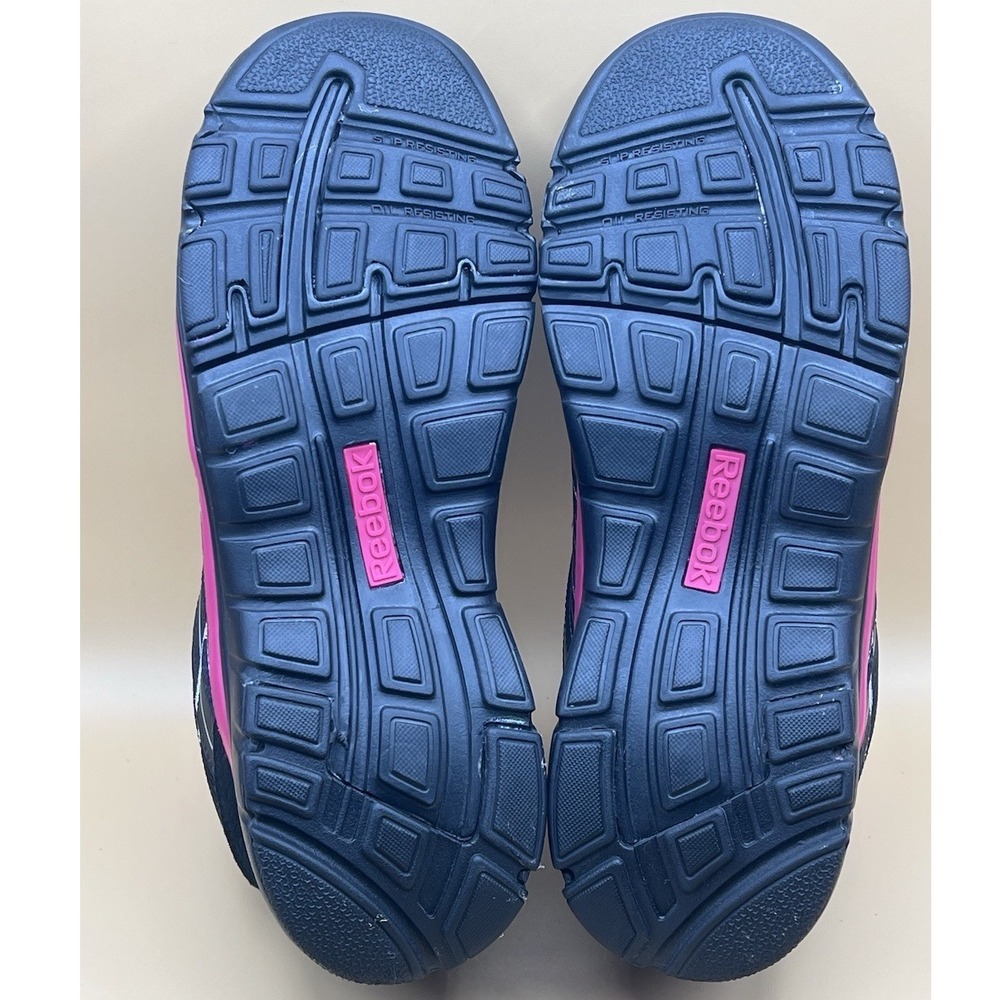 Reebok Anomar Black Pink Leather Composite Toe Work Shoes - Women's Size 11 - Picture 8 of 10